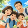 asd-parenting-experience-eyecatch-reference-style.png ASD・吃音・感覚過敏のある子を育てる家族の体験記を表したイラスト