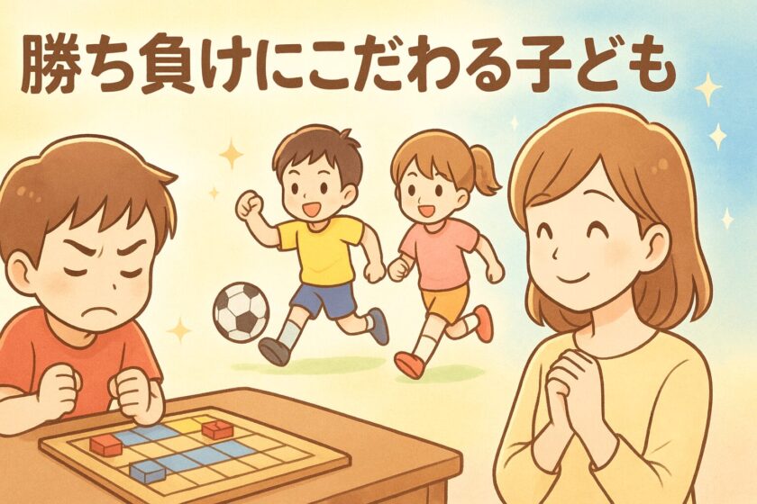 勝ち負けにこだわる子どもと見守るママ