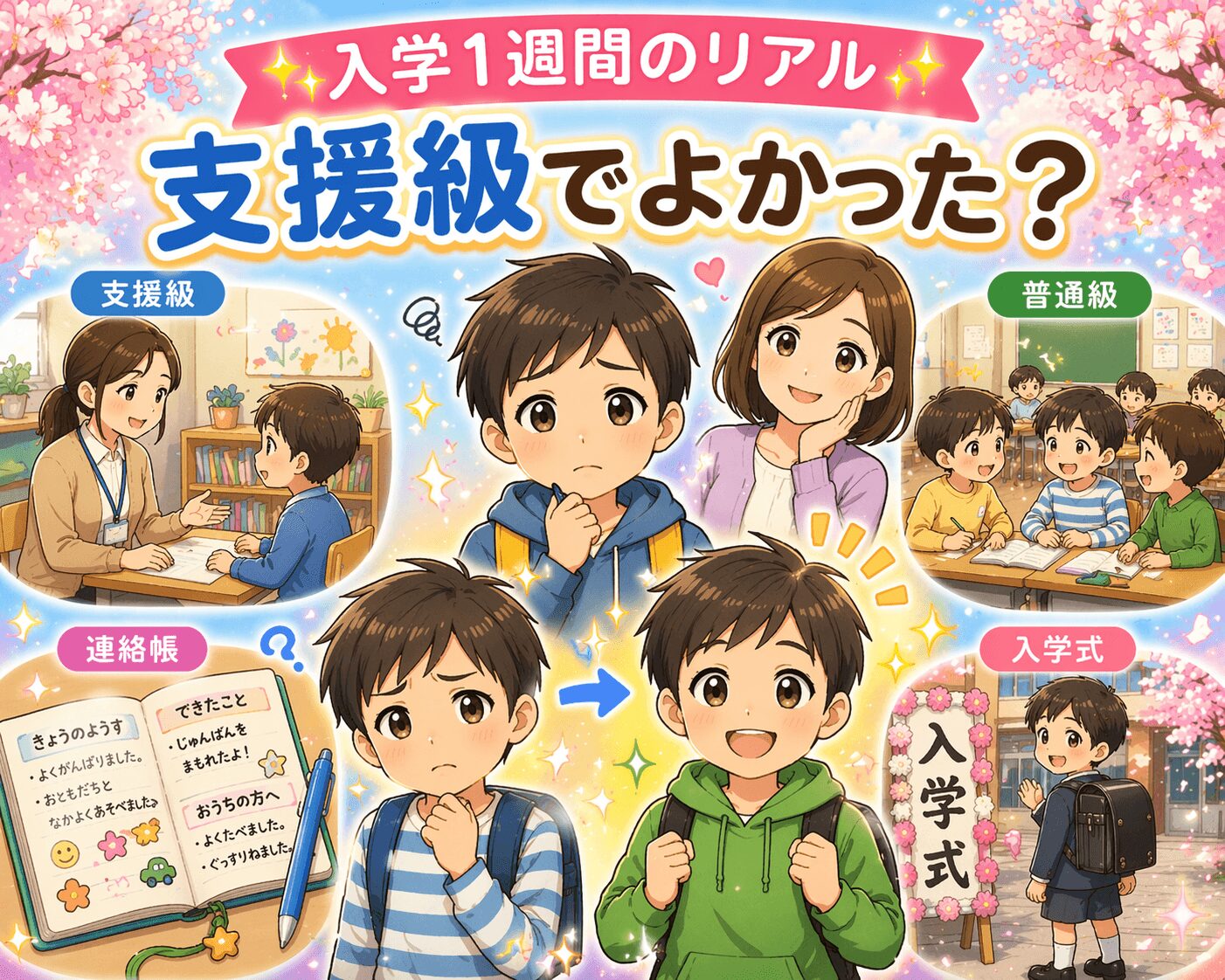 新一年生の親子