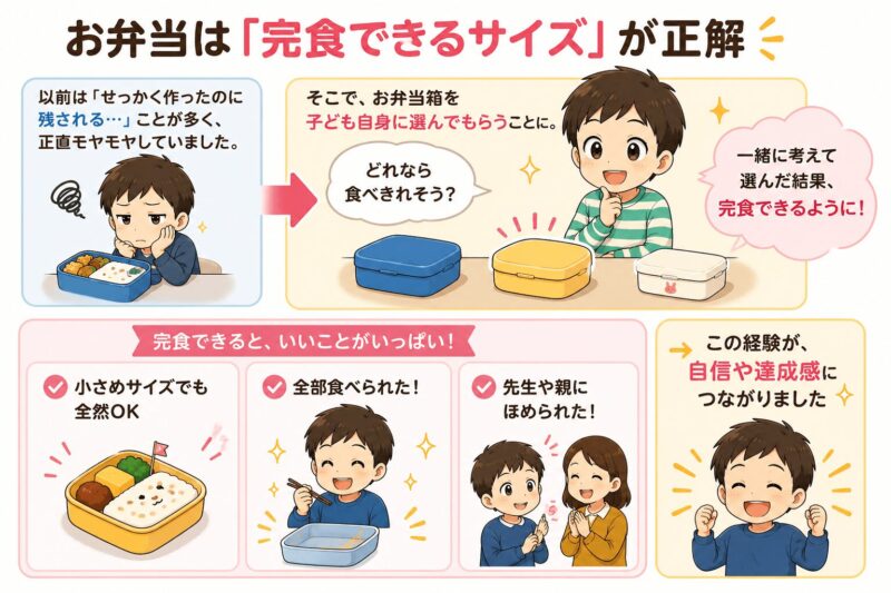 お弁当箱を選ぶ子供