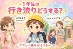 行き渋りの子どもと見守るママ