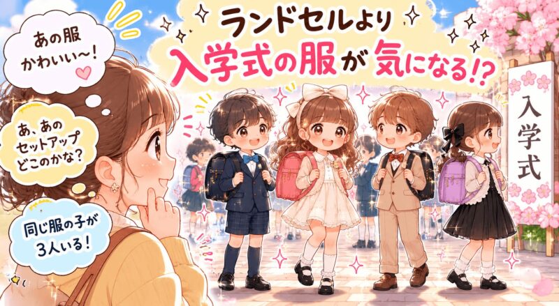 入学式の服装の方がランドセルより目立つ