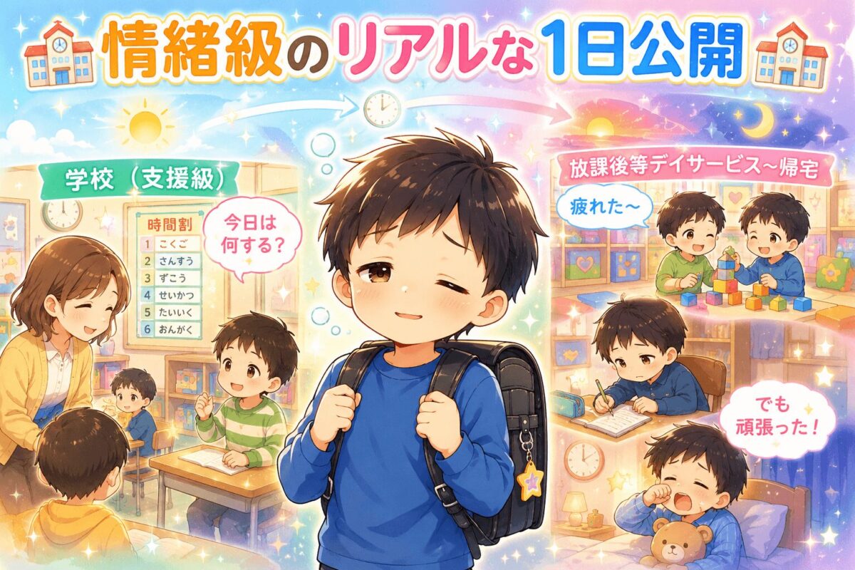 支援級と放デイで過ごすスケジュール