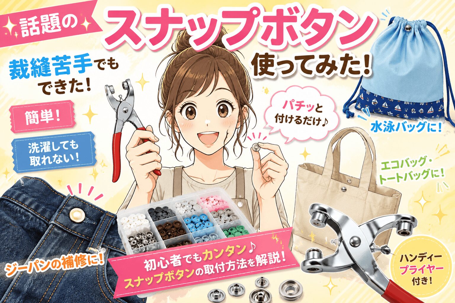 スナップボタン打ち具