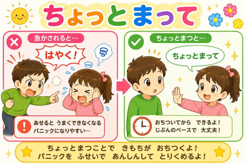 ちょっと待って　視覚支援