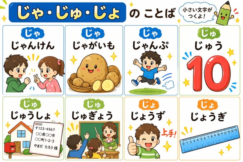 じゃ・じゅ・じょ（拗音）視覚支援カード