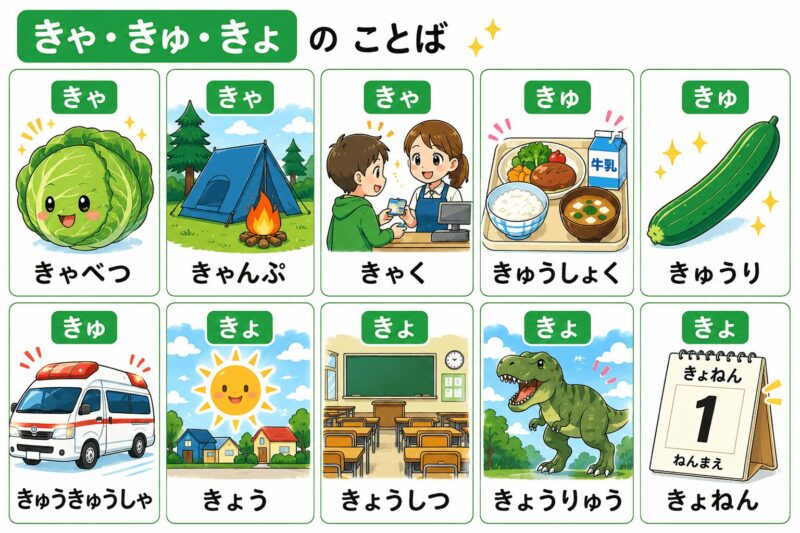 きゃ・きゅ・きょ（拗音）視覚支援カード