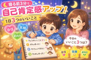 １日３ついいことを書く親子