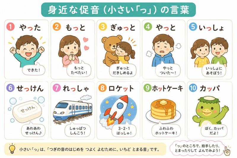 促音　小さいつ「っ」　視覚支援