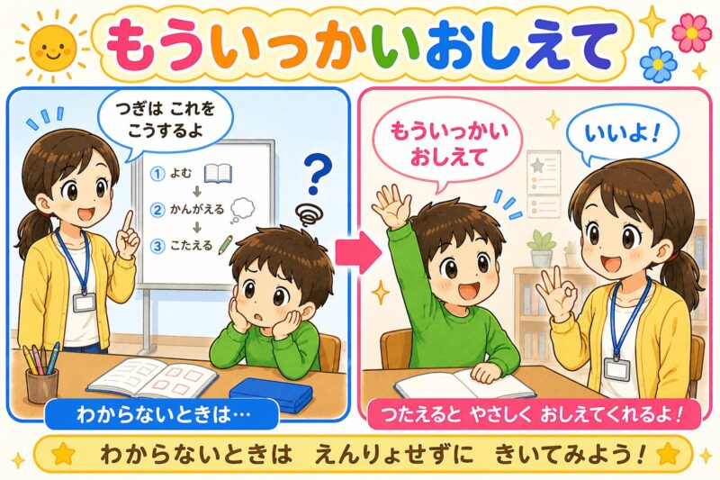 もういっかい教えて　視覚支援