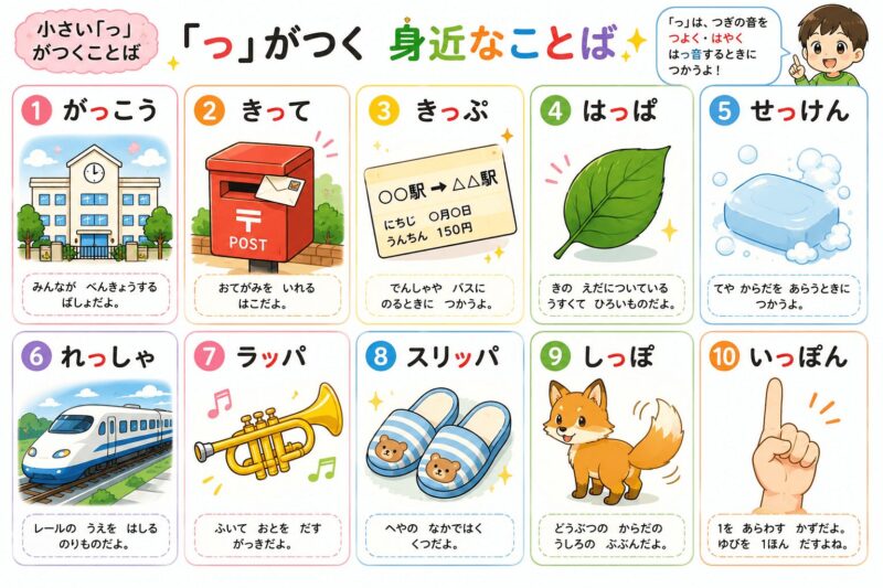 促音　小さいつ「っ」　視覚支援