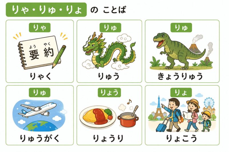 りゃ・りゅ・りょ（拗音）視覚支援カード