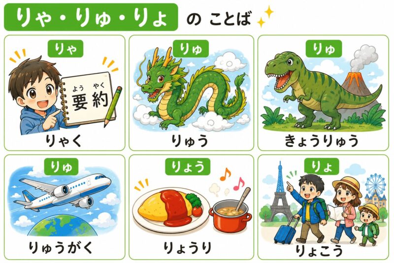 りゃ・りゅ・りょ（拗音）視覚支援カード