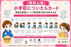 小学校についたらすること視覚支援カード