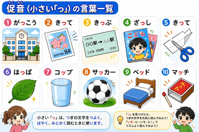 促音　小さいつ「っ」　視覚支援