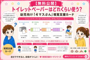 トイレットペーパー使う量視覚支援カード