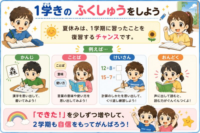 1学期の復習をしよう視覚支援カード(1年生)