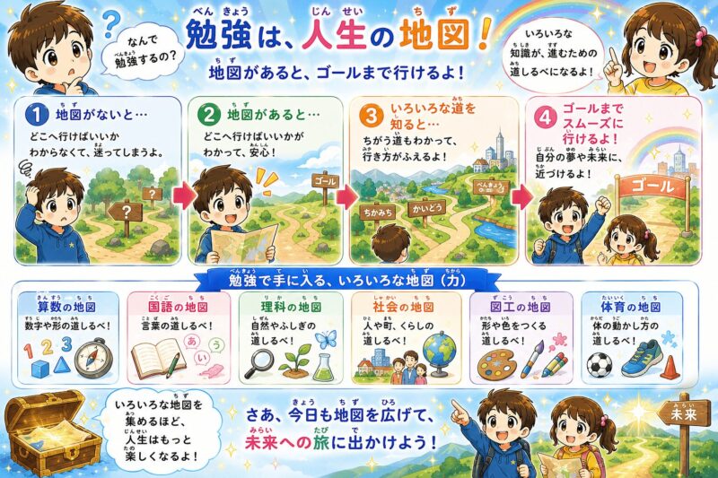 何で勉強しないといけないの？勉強は人生の地図