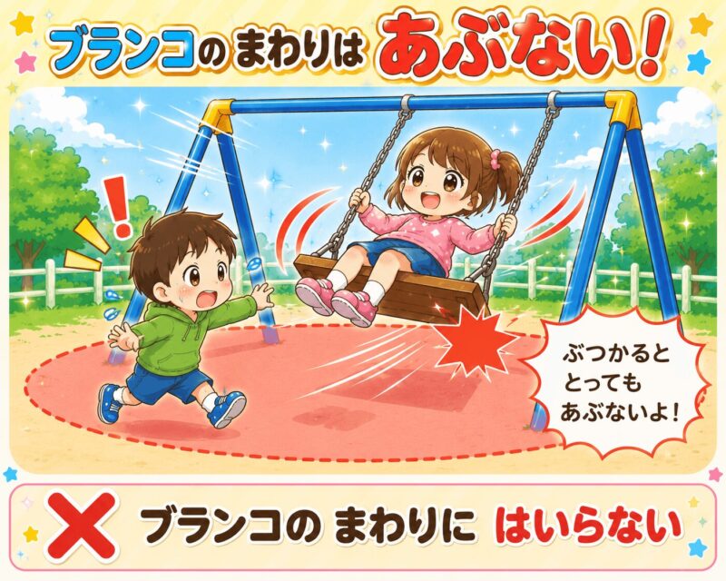 ブランコの前を通らない視覚支援カード