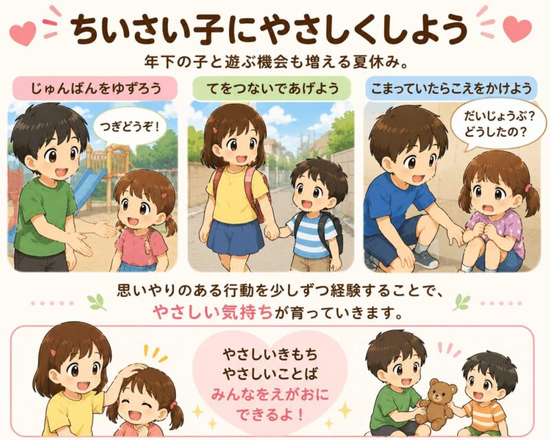 小さい子にやさしくしよう視覚支援カード