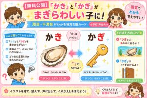 濁音視覚支援カード　小1向け