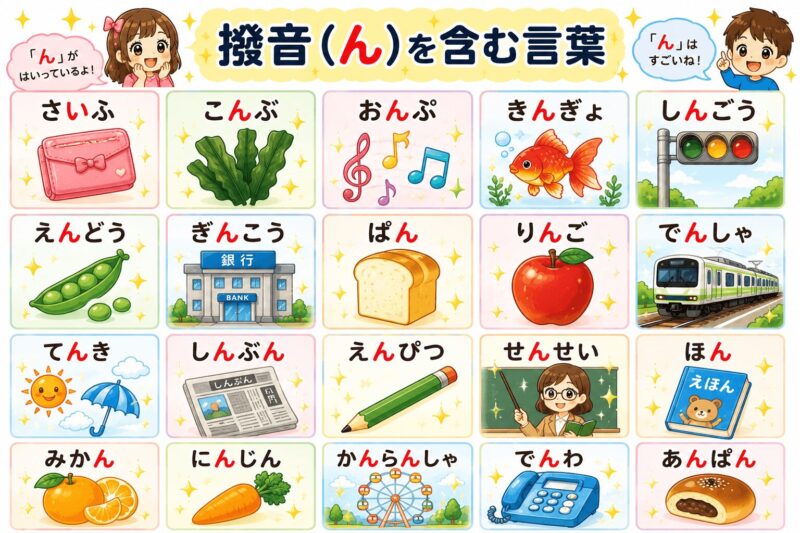 撥音（ん）を含む言葉視覚支援カード