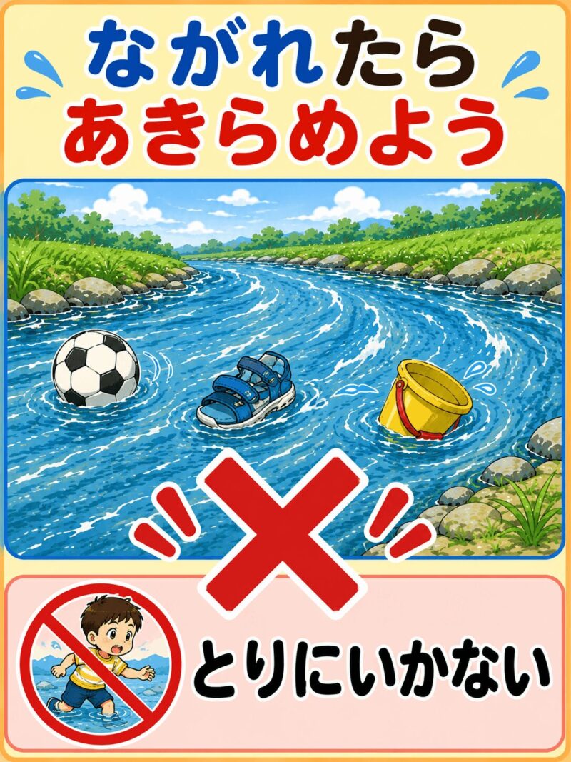 川に物が流れたら諦めよう視覚支援カード