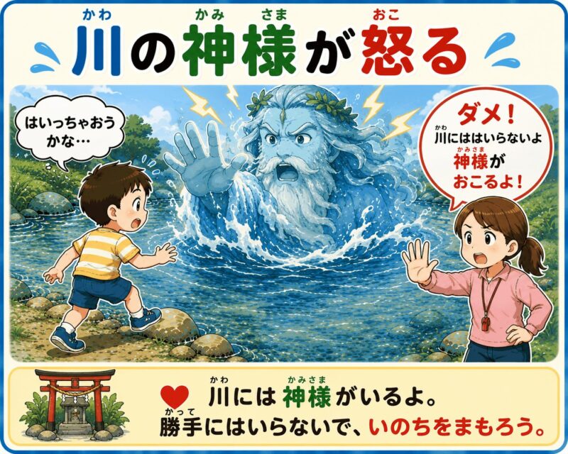 川の神様が怒る