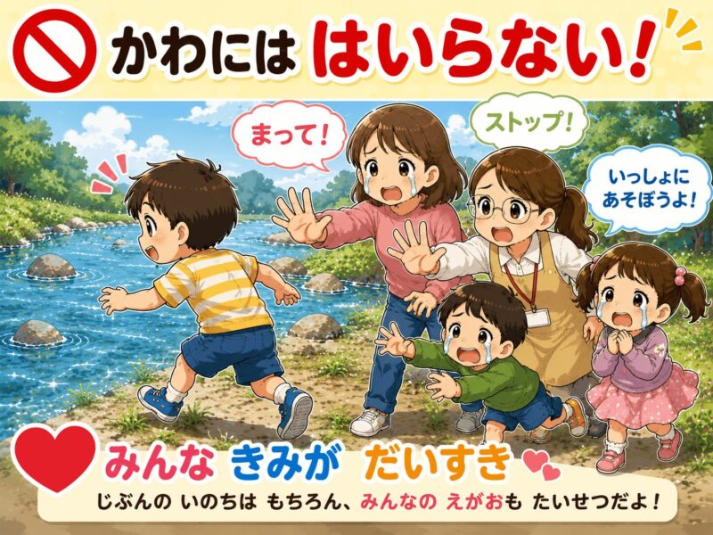 川には入らない。皆君が大好き 視覚支援