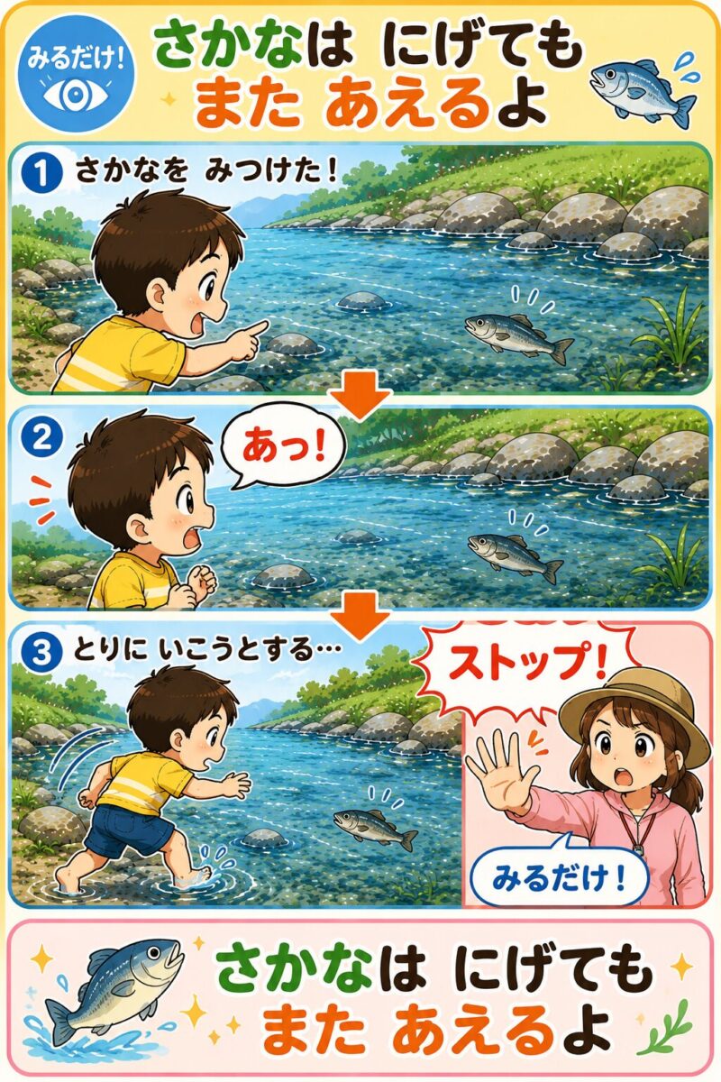 魚は逃げてもまた会える。 視覚支援カード