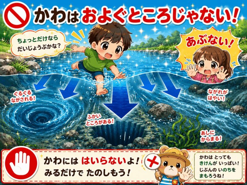 川は泳ぐところじゃない 視覚支援カード