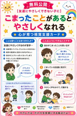 困ったことがあるとやさしくなれる視覚支援カード