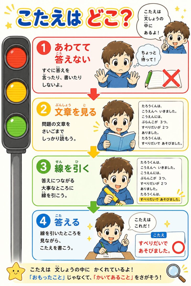 こたえはどこ？（信号機）視覚支援カード