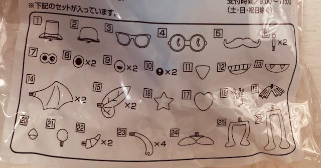 キャンドゥ 粘土用おもちゃセットパーツ内容