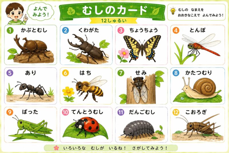 虫の視覚支援カード