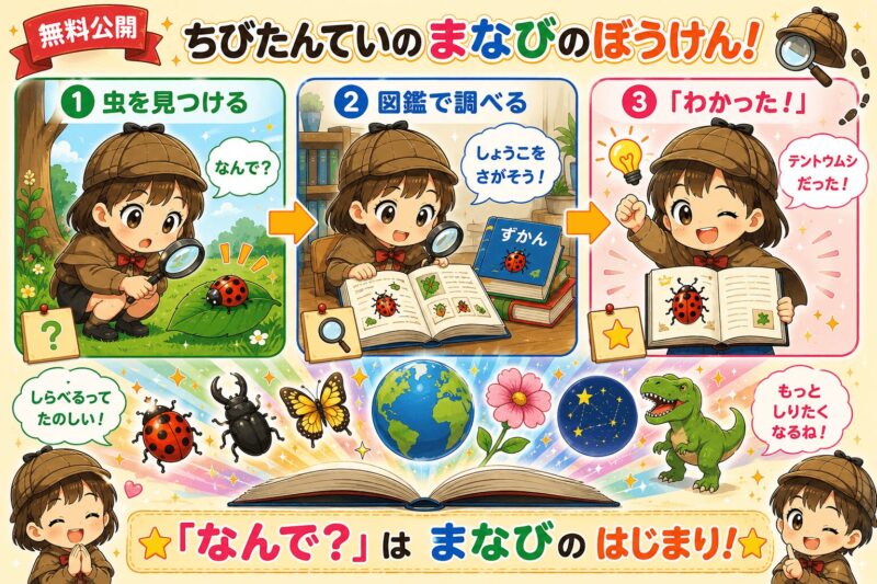なんで？が学びにつながる視覚支援カード（探偵）