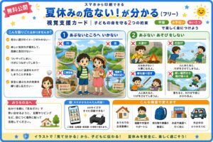 夏休みの危ないがわかる視覚支援カード