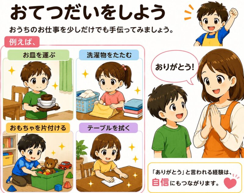 お手伝いをしよう視覚支援カード