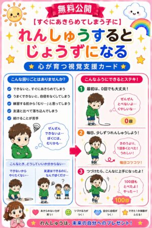 練習すると上手になる視覚支援カード