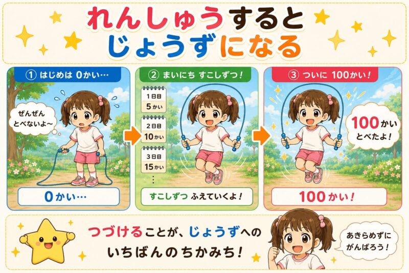 練習すると上手になる視覚支援カード（女の子）