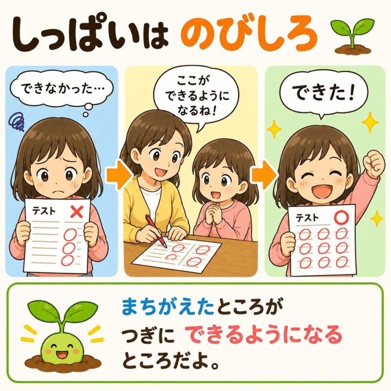 失敗は伸びしろ視覚支援カード(女の子)