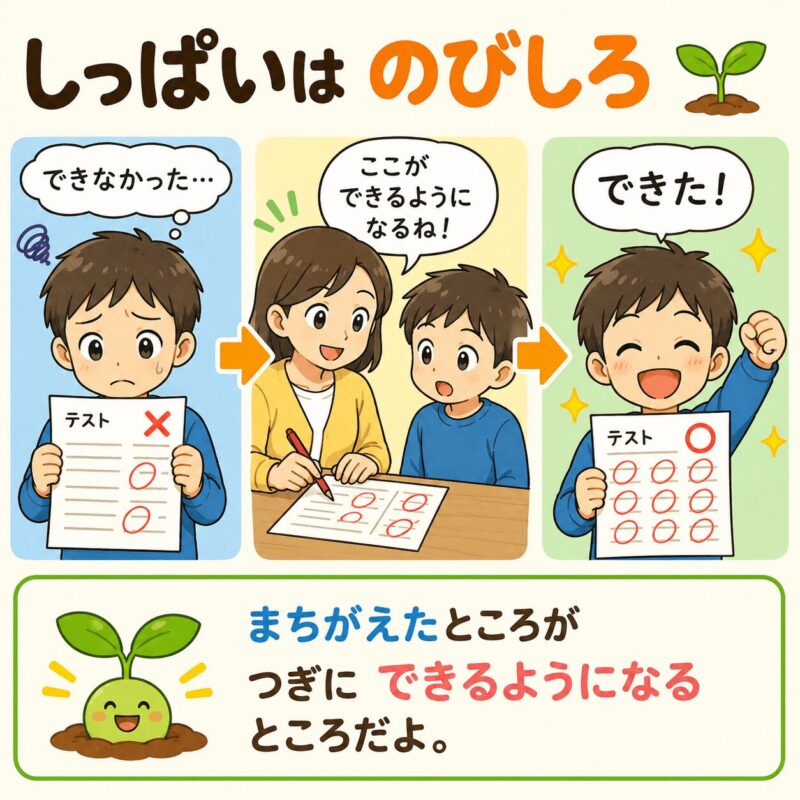 失敗は伸びしろ視覚支援カード(男の子)