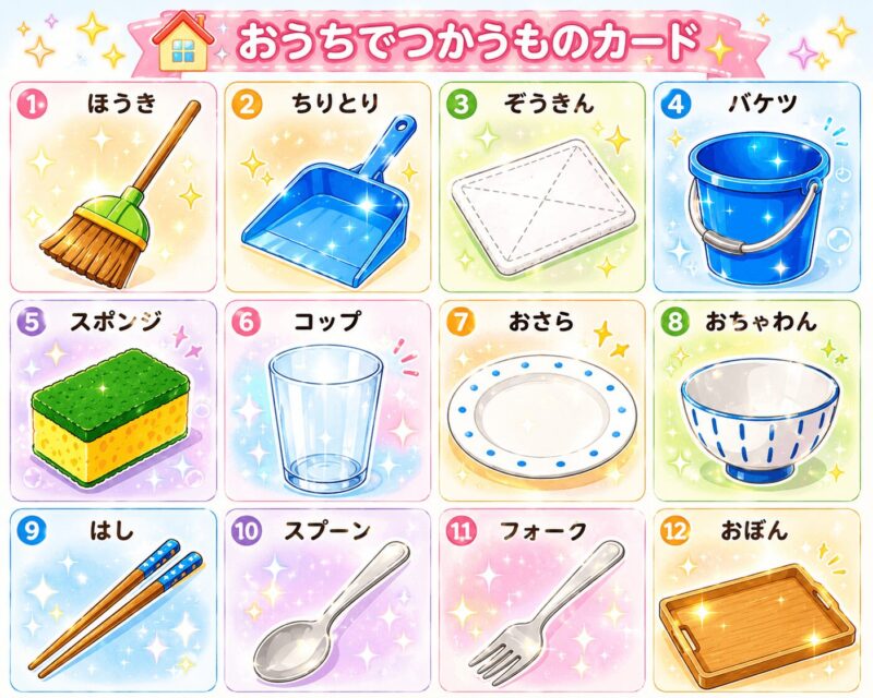 生活で使うもの視覚支援カード