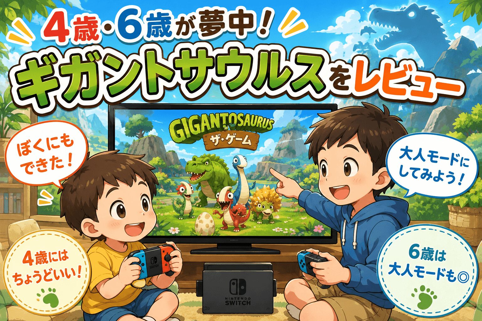 スイッチソフト「ギガントサウルス」レビュー