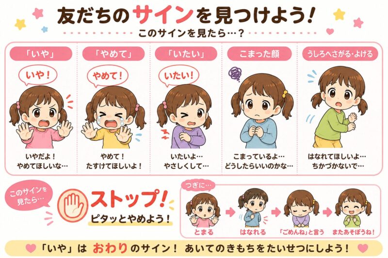 友達のサインを見つけよう(女の子)視覚支援カード
