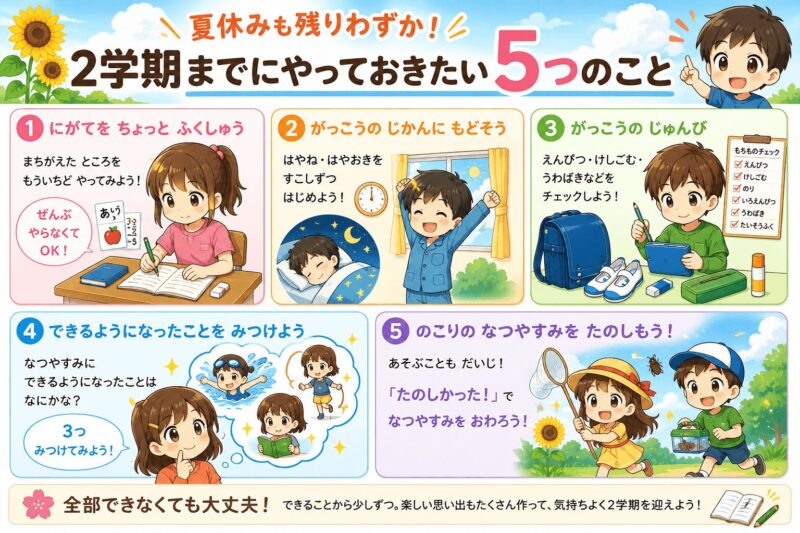 ２学期までにやっておきたい５つのこと視覚支援