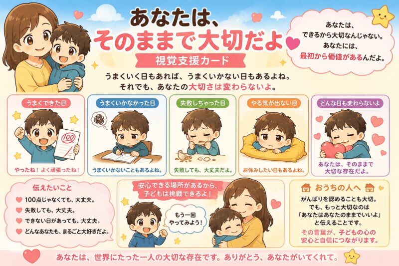 あなたは、そのままで大切だよ視覚支援カード
