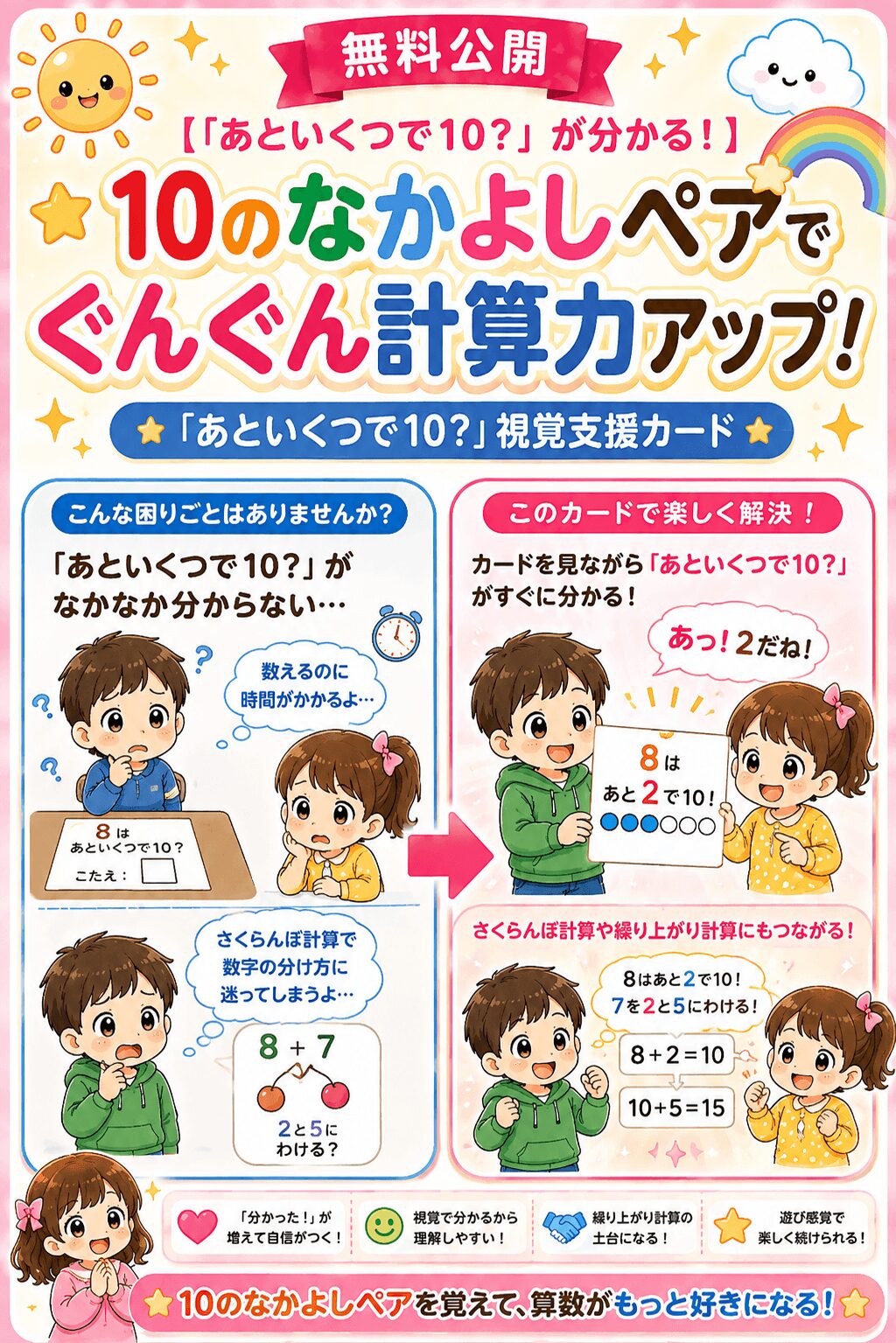 あといくつで１０？１０のなかよしペア