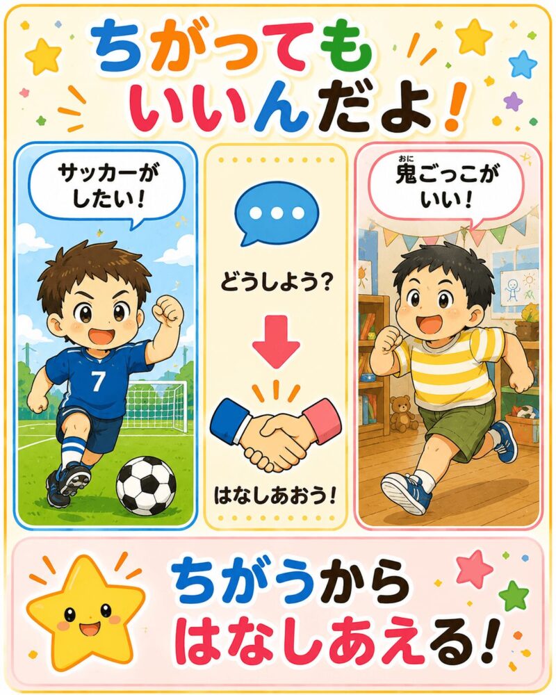 ちがってもいいんだよ!ちがうからはなしあえる視覚支援カード