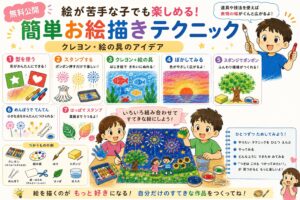 絵が苦手な子でも楽しめる簡単お絵描きテクニック視覚支援カード